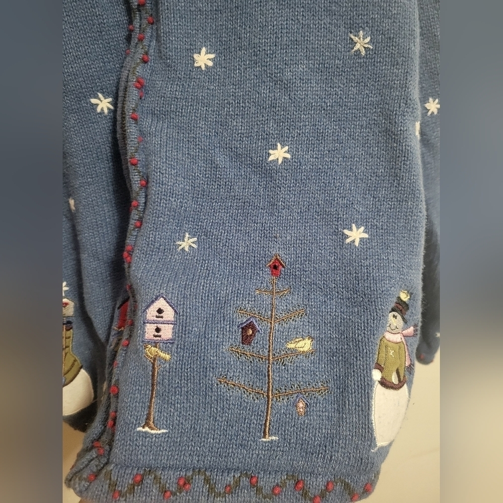 Christopher & Banks Vintage Holiday Snowmen Sweater - Picture 4 of 8